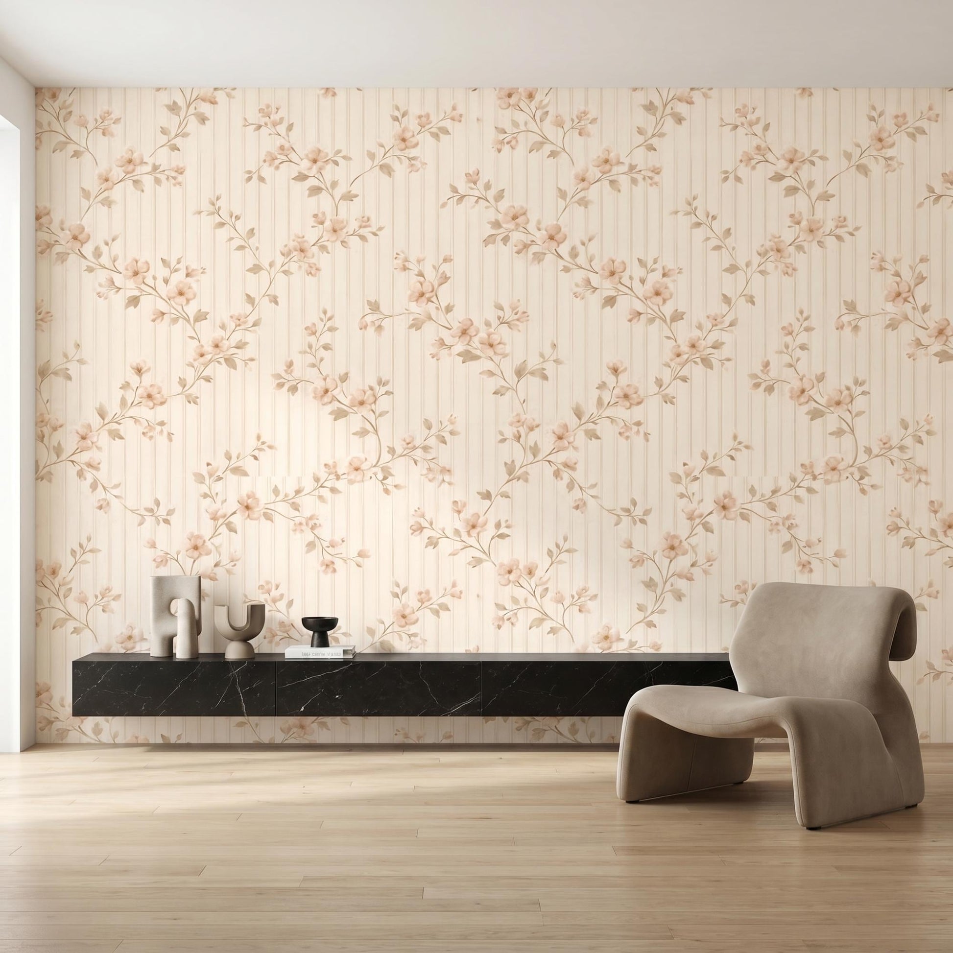 Vintage Floral Wallpaper | Coquette Cottagecore Peel and Stick Wall Decor-WP0007
