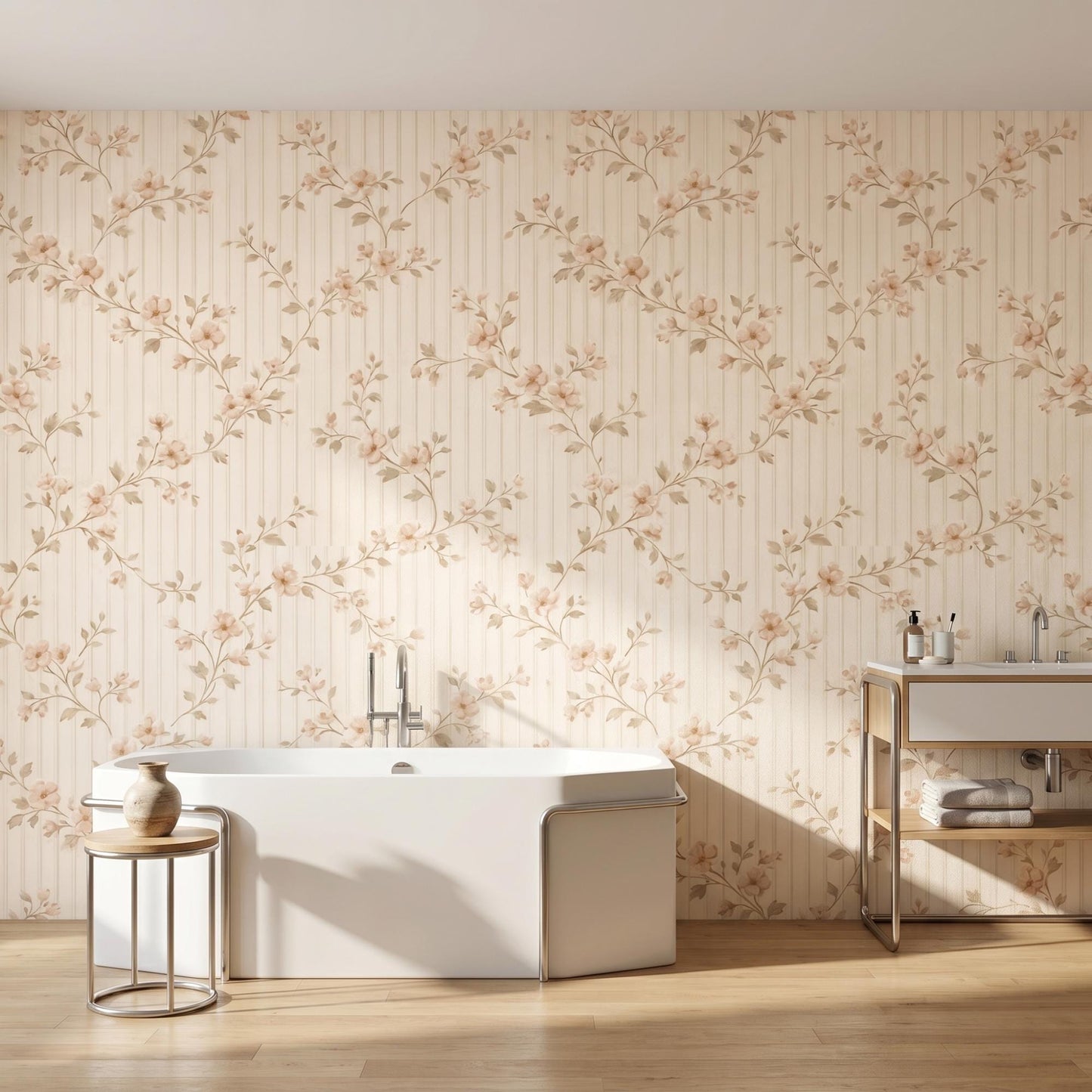 Vintage Floral Wallpaper | Coquette Cottagecore Peel and Stick Wall Decor-WP0007