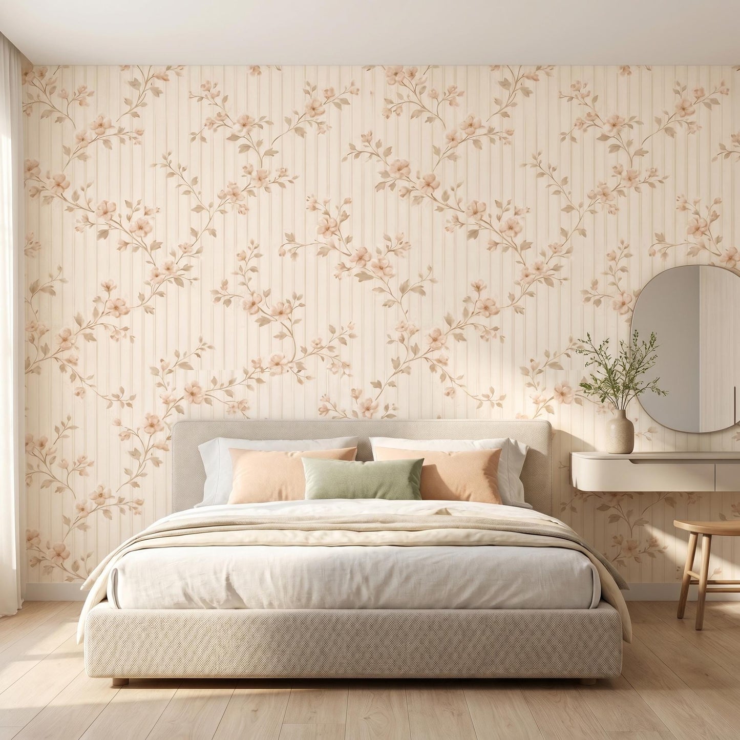 Vintage Floral Wallpaper | Coquette Cottagecore Peel and Stick Wall Decor-WP0007
