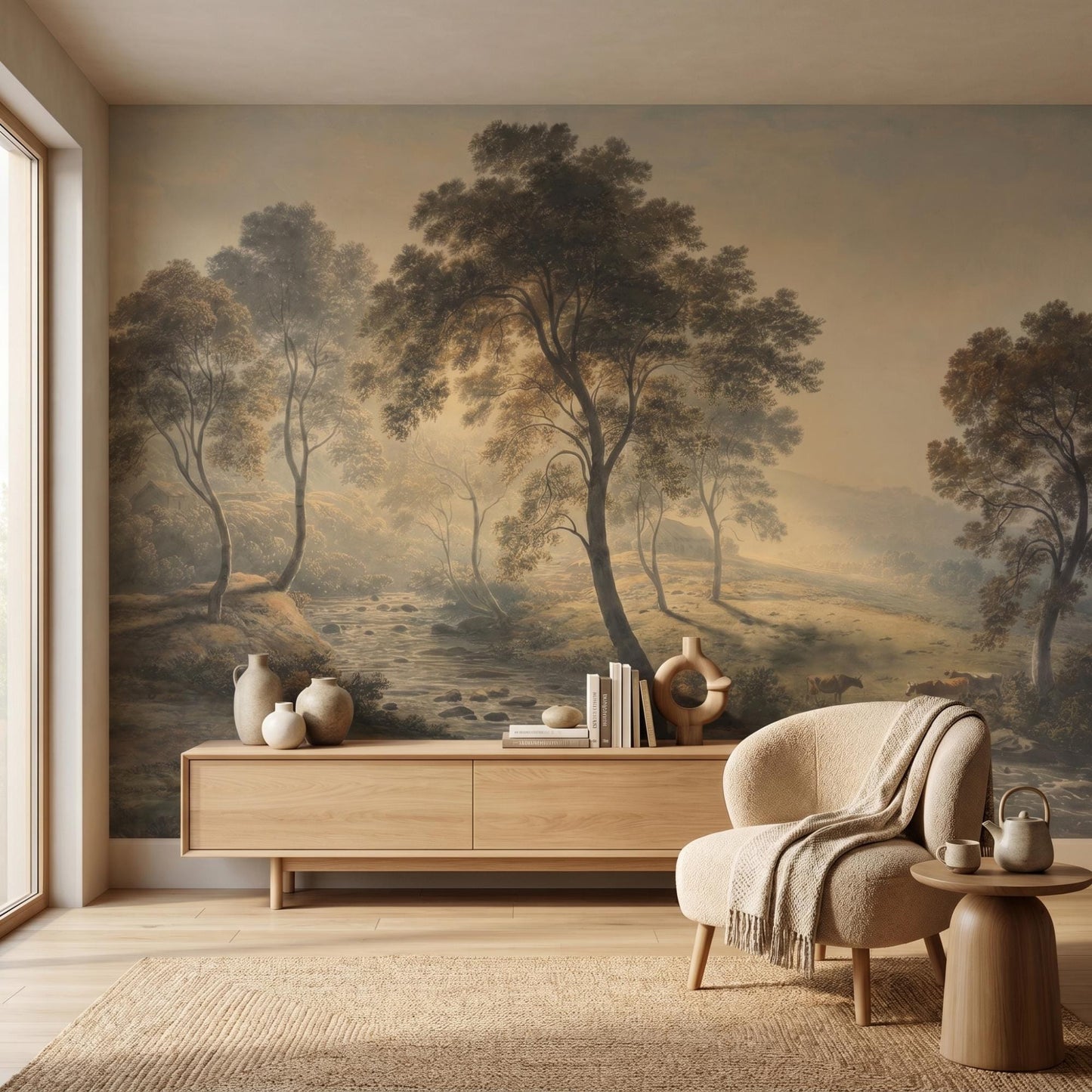 Vintage Landscape Peel and Stick Wall Mural