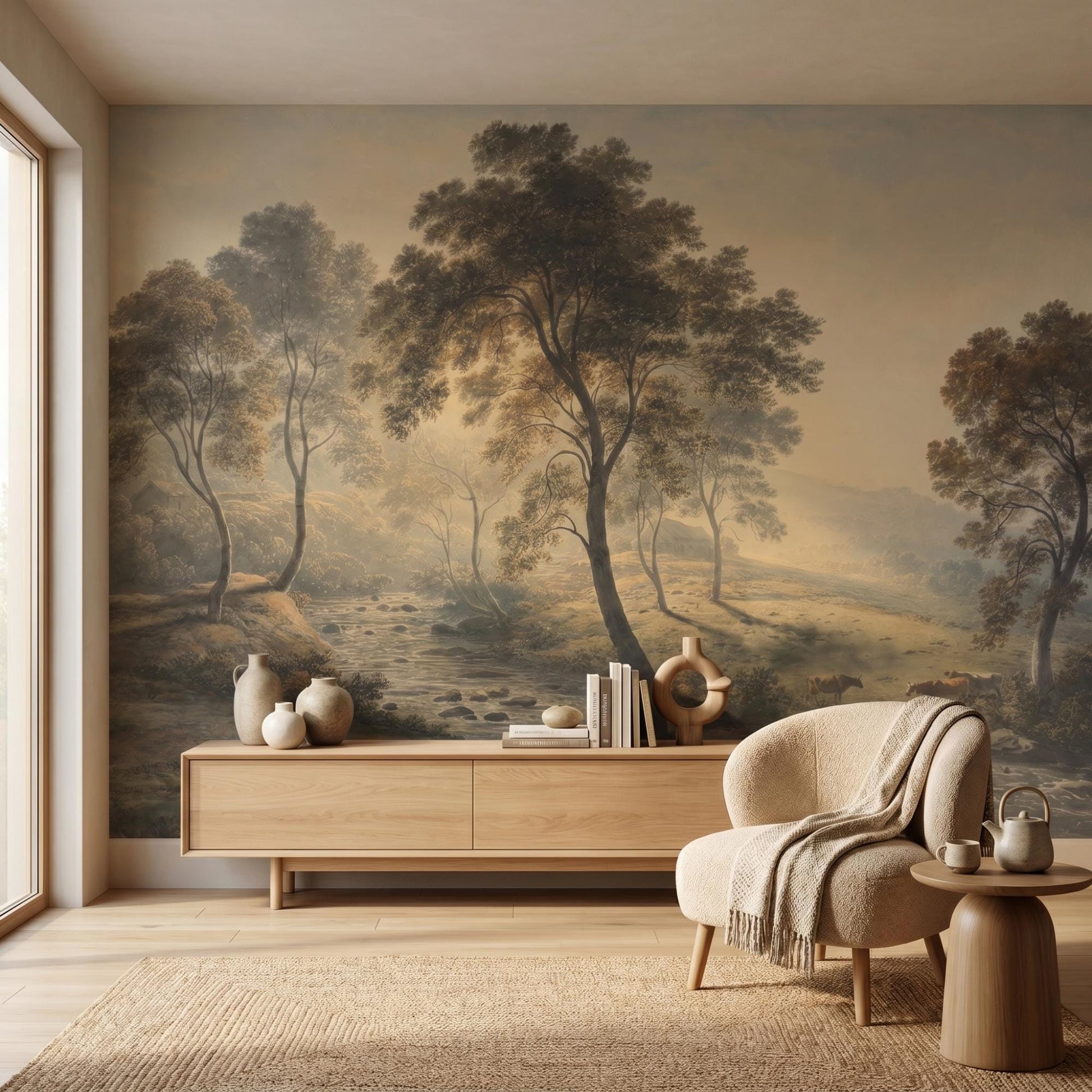 Vintage Landscape Peel and Stick Wall Mural