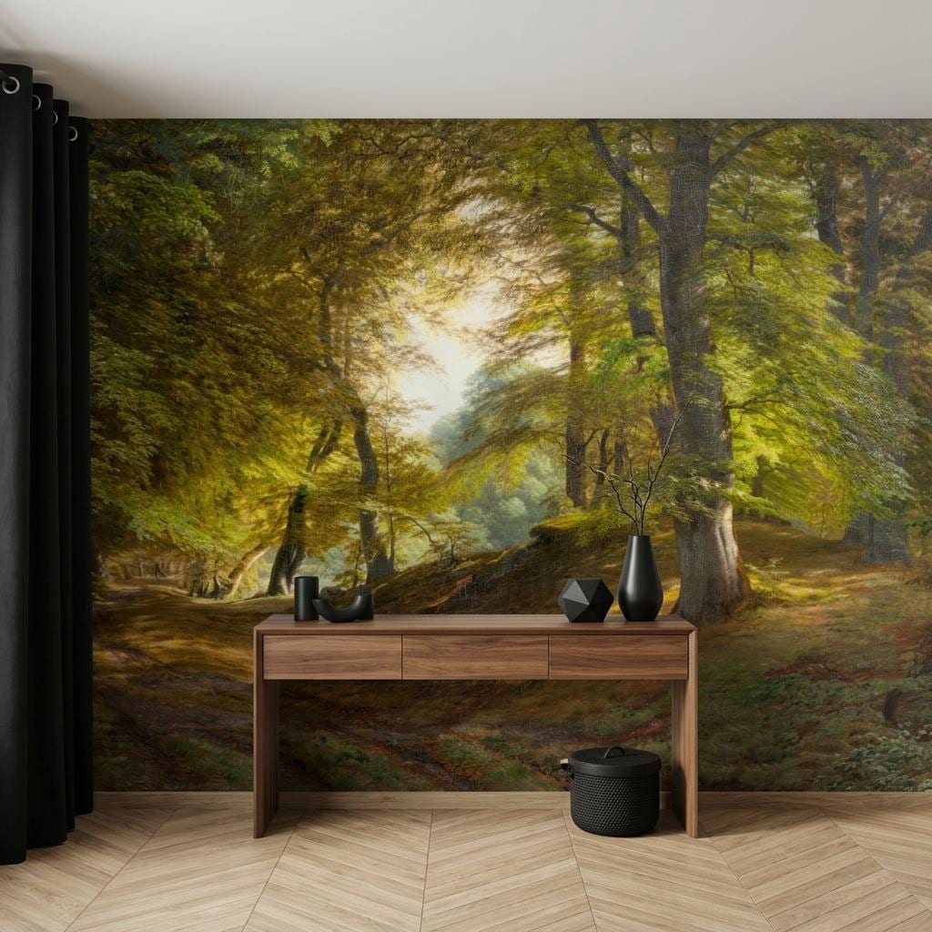 Moody Forest Wallpaper Mural – Enchanting Woodland Wall Art-WP0171