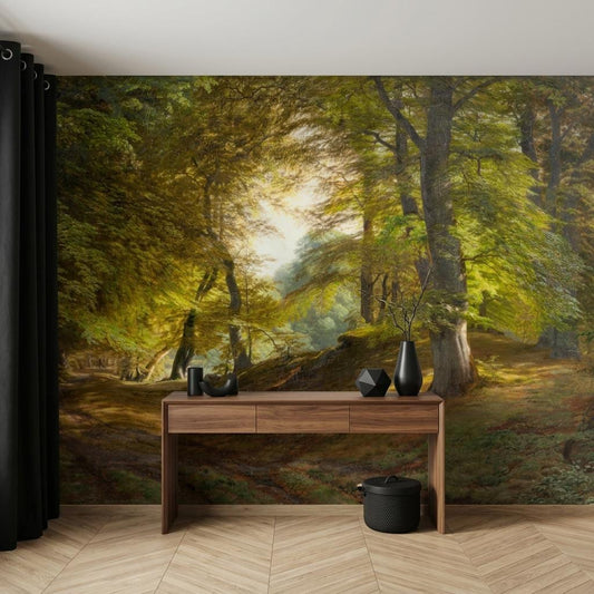 Moody Forest Wallpaper Mural – Enchanting Woodland Wall Art-WP0171