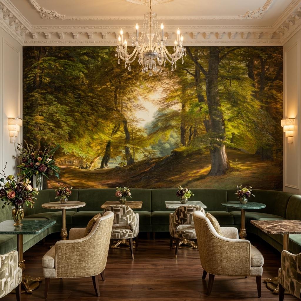Moody Forest Wallpaper Mural – Enchanting Woodland Wall Art-WP0171