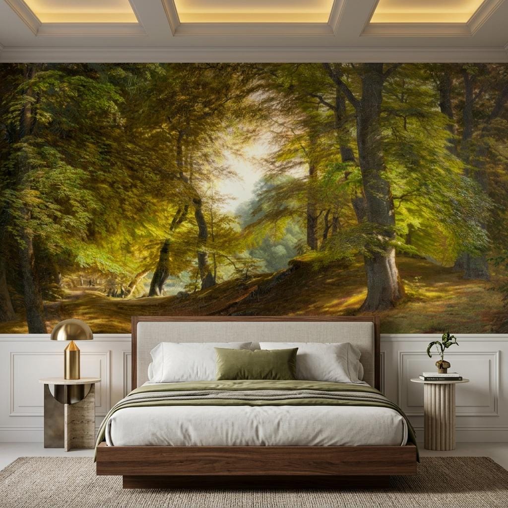 Moody Forest Wallpaper Mural – Enchanting Woodland Wall Art-WP0171