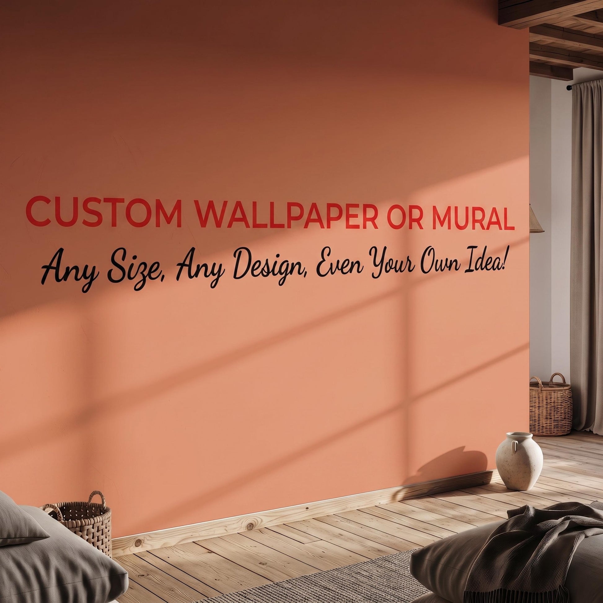 Custom Photo Wallpaper Peel and Stick Wall Mural, Personalized Removable Wallpaper-WP0225