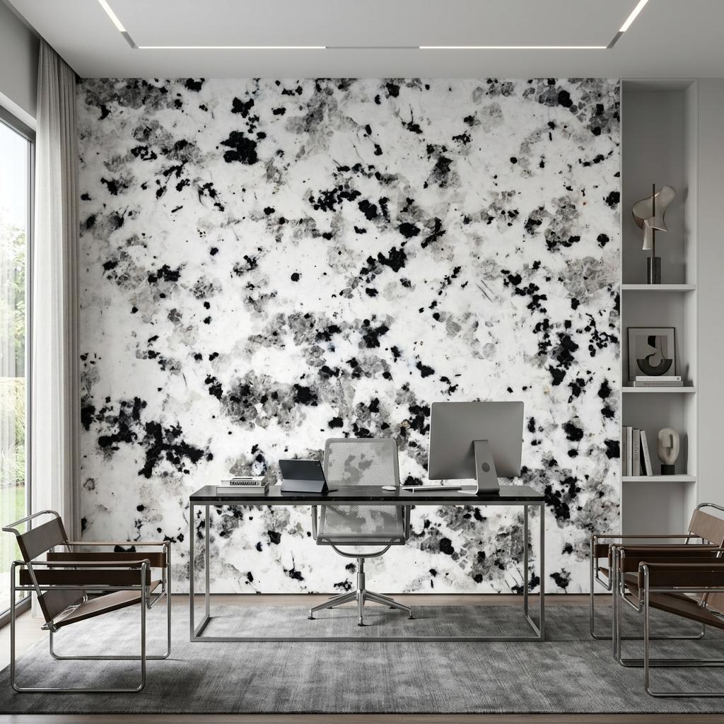 Monochrome Ink Splatter Wallpaper Mural, Abstract Speckled Wall Decor-WP0237