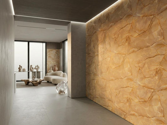 Golden Onyx Wallpaper, Faux Marble Mural-WP0274
