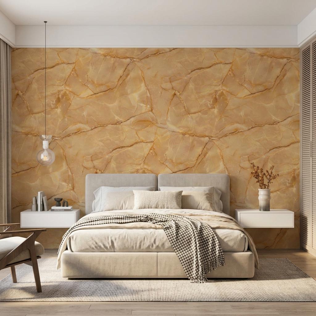 Golden Onyx Wallpaper, Faux Marble Mural-WP0274